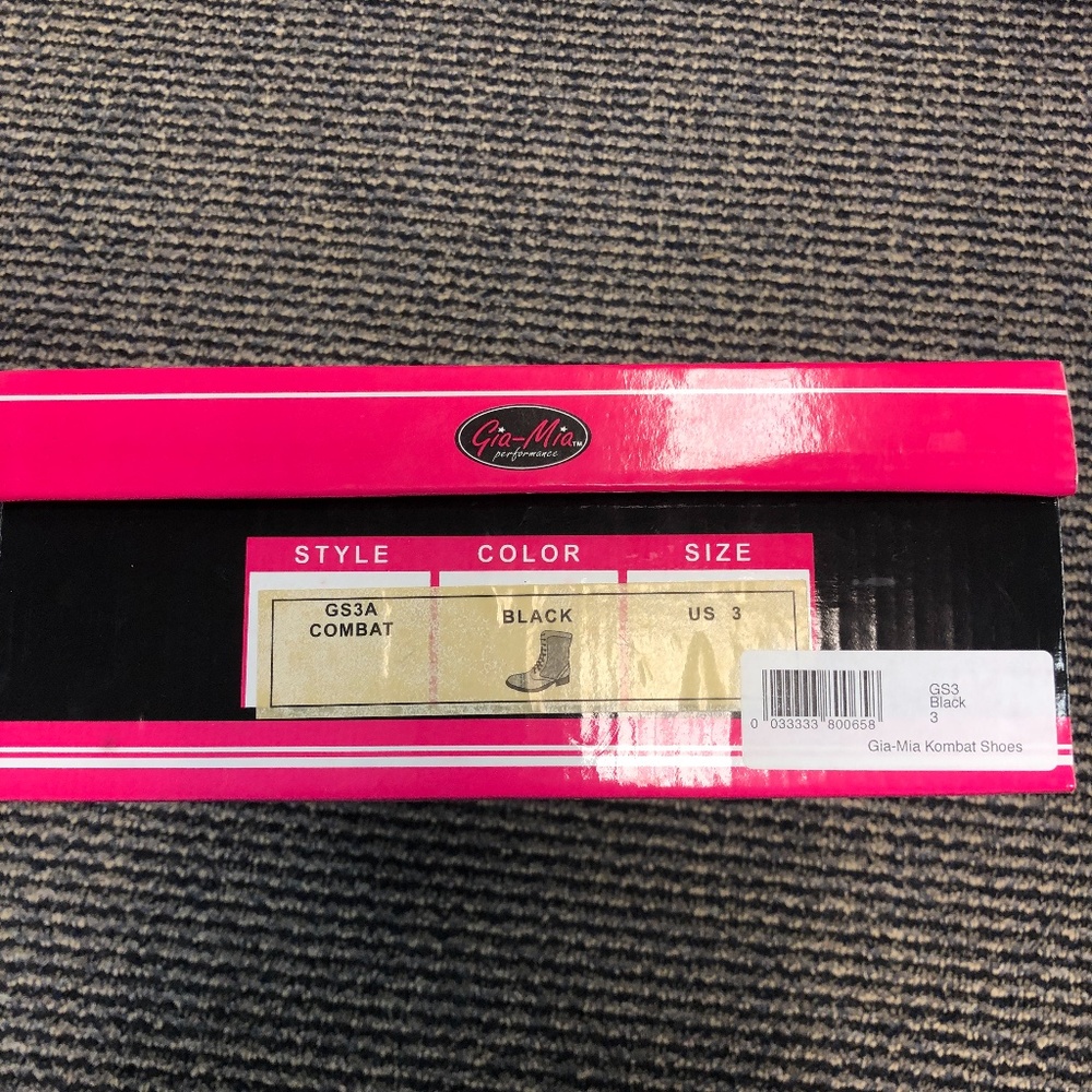 Gia-Mia Performance Black Combat Boots (Size 3)